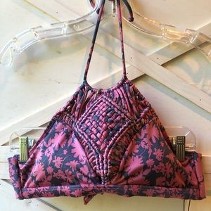Dolce Vita High-Neck Macrame Bikini Halter Top
